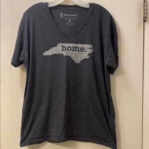 North Carolina T Gray V-Neck T-Shirt